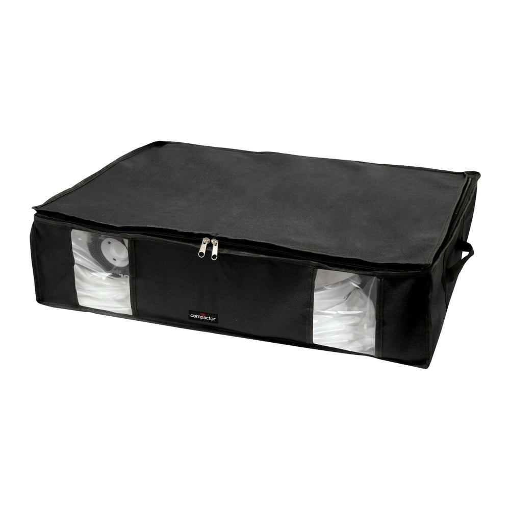 E-shop Čierny úložný box na oblečenie pod posteľ Compactor XXL Black Edition 3D, 145 l