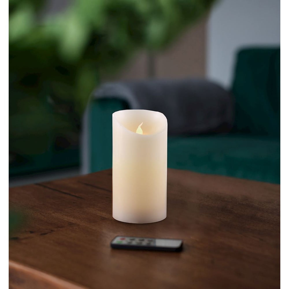 E-shop LED sviečka s diaľkovým ovládačom DecoKing Wax, výška 12,5 cm