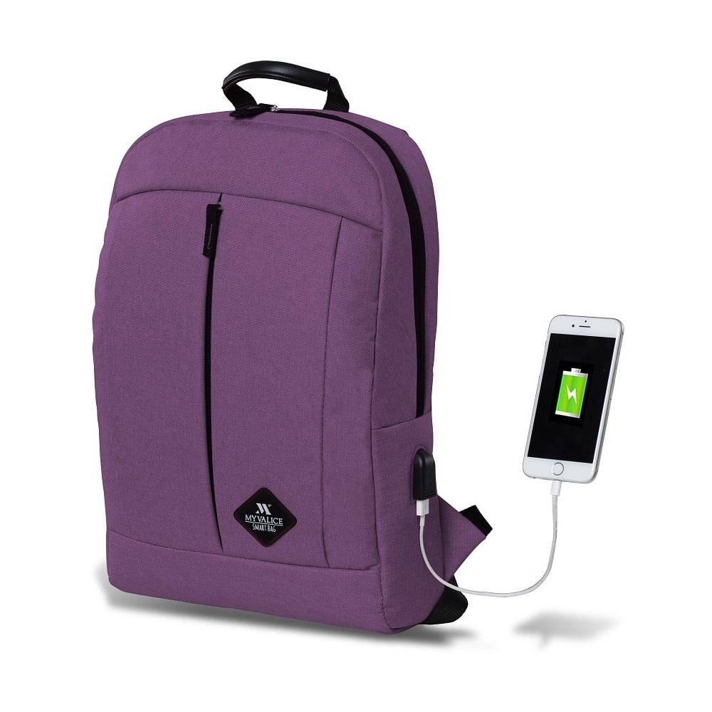 Obrázok Fialový batoh s USB portom My Valice GALAXY Smart Bag