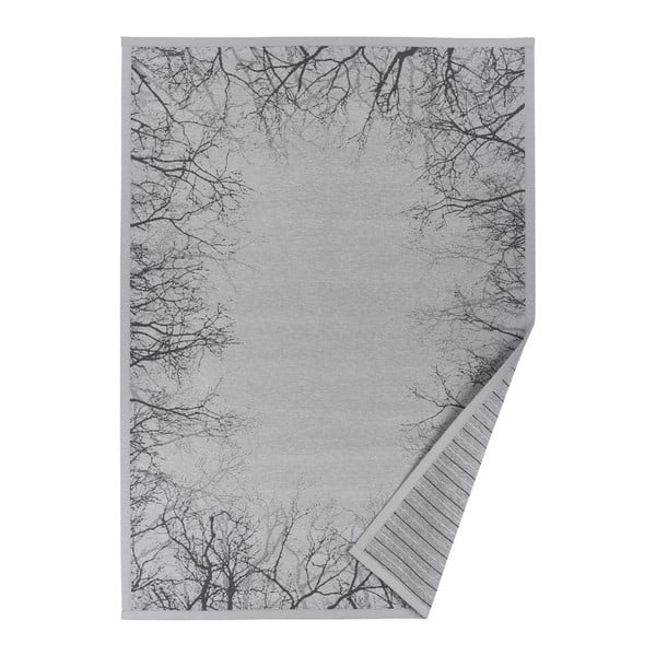 Sivý obojstranný koberec Narma Puise Silver, 100 x 160 cm