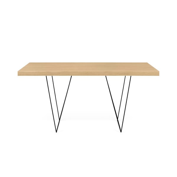Stôl s čiernymi nohami TemaHome Multi, 160 × 90 cm