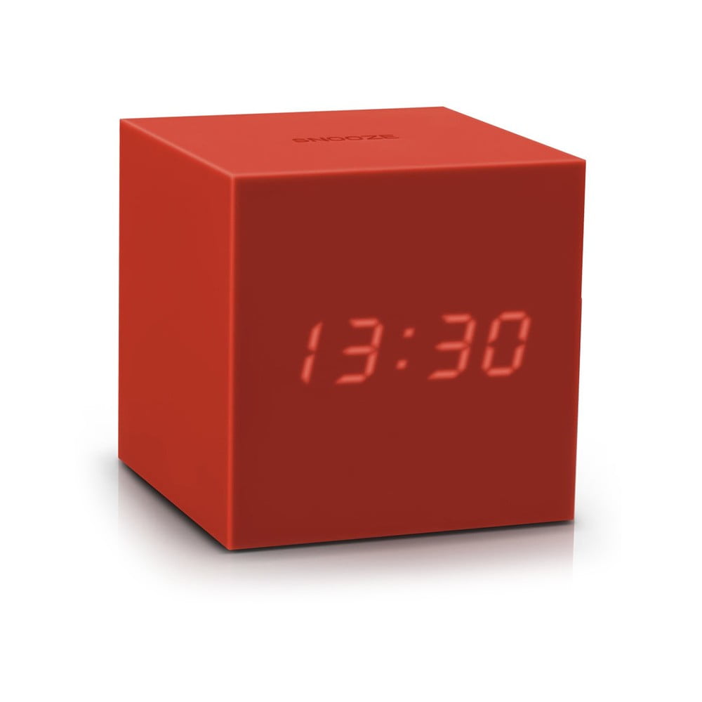 E-shop Červený LED budík Gingko Gravitry Cube