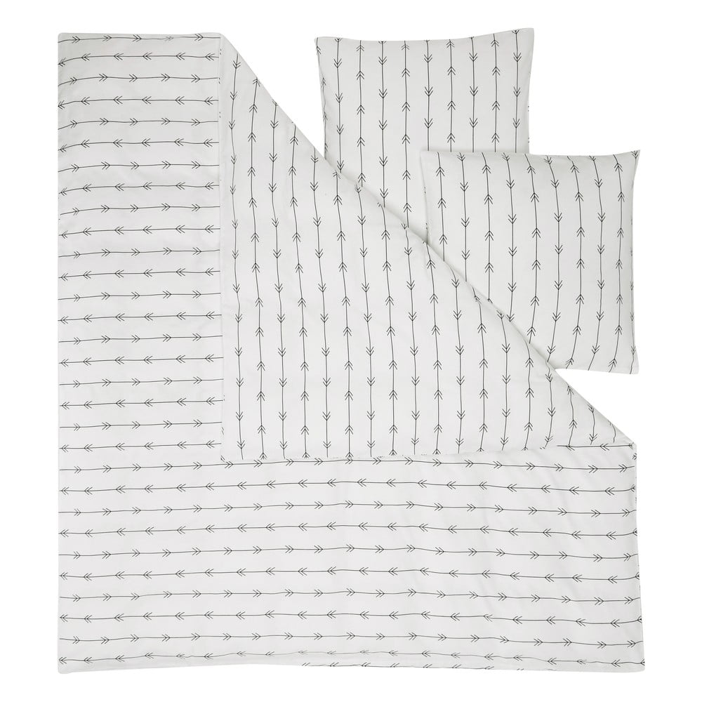 E-shop Biele flanelové obliečky na jednolôžko Westwing Collection Boho, 135 x 200 cm