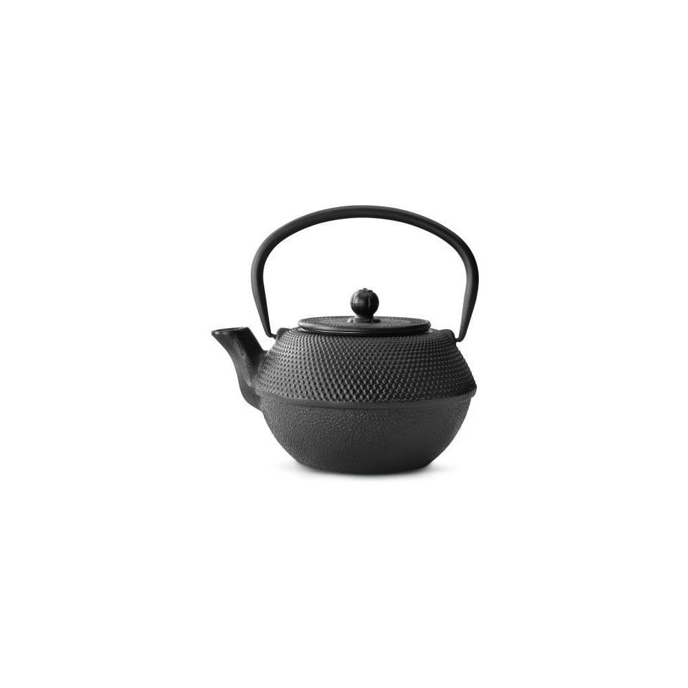 Čierna liatinová kanvica so sitkom na sypaný čaj Bredemeijer Jang, 1,2 l