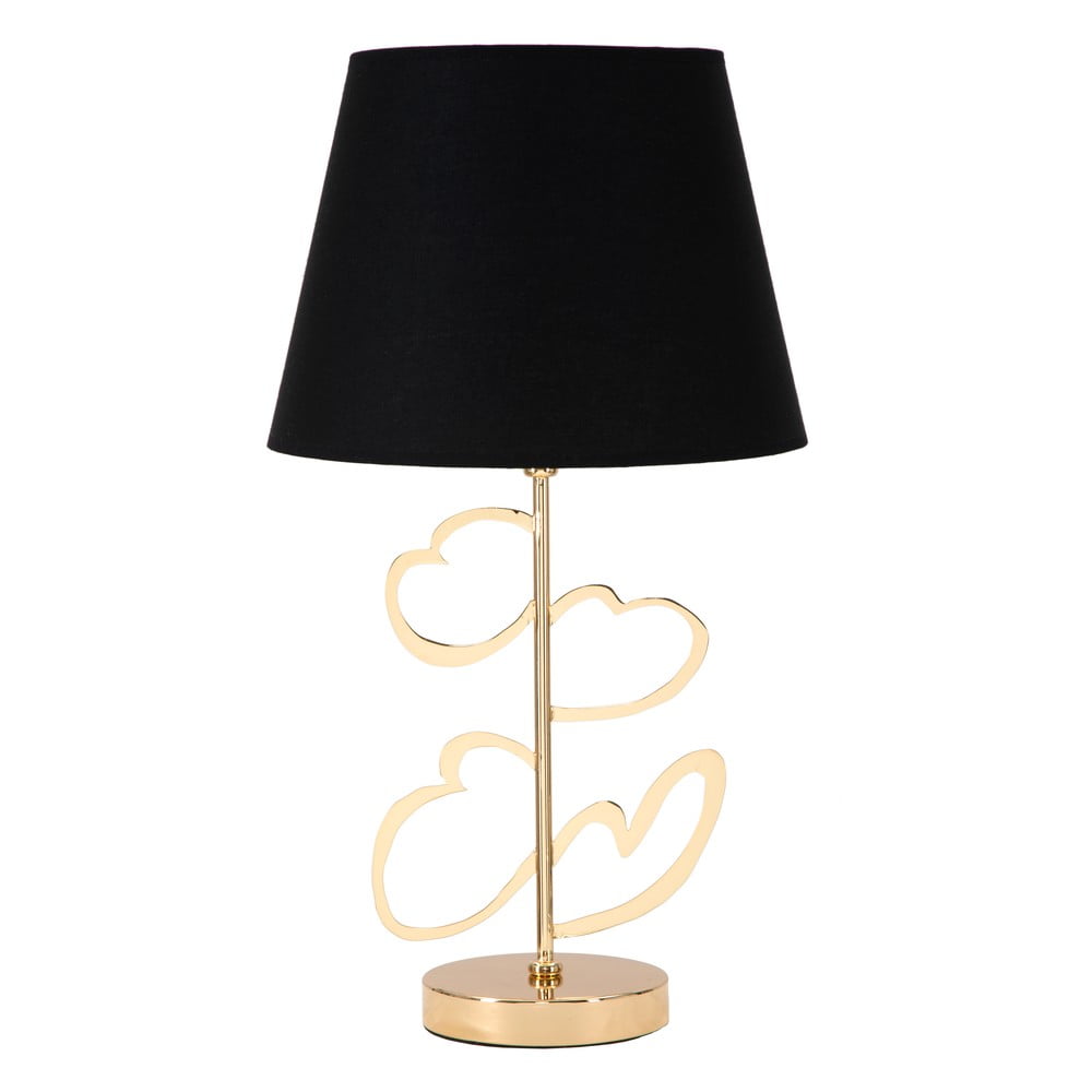 Obrázok Stolová lampa v čierno-zlatej farbe Mauro Ferretti Glam Heart, výška 61 cm