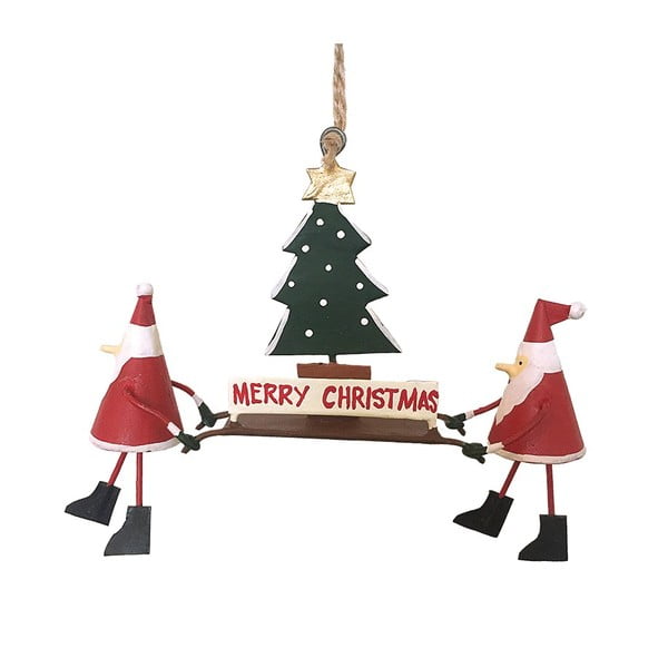 Vianočná závesná ozdoba G-Bork Santas with Christmastree