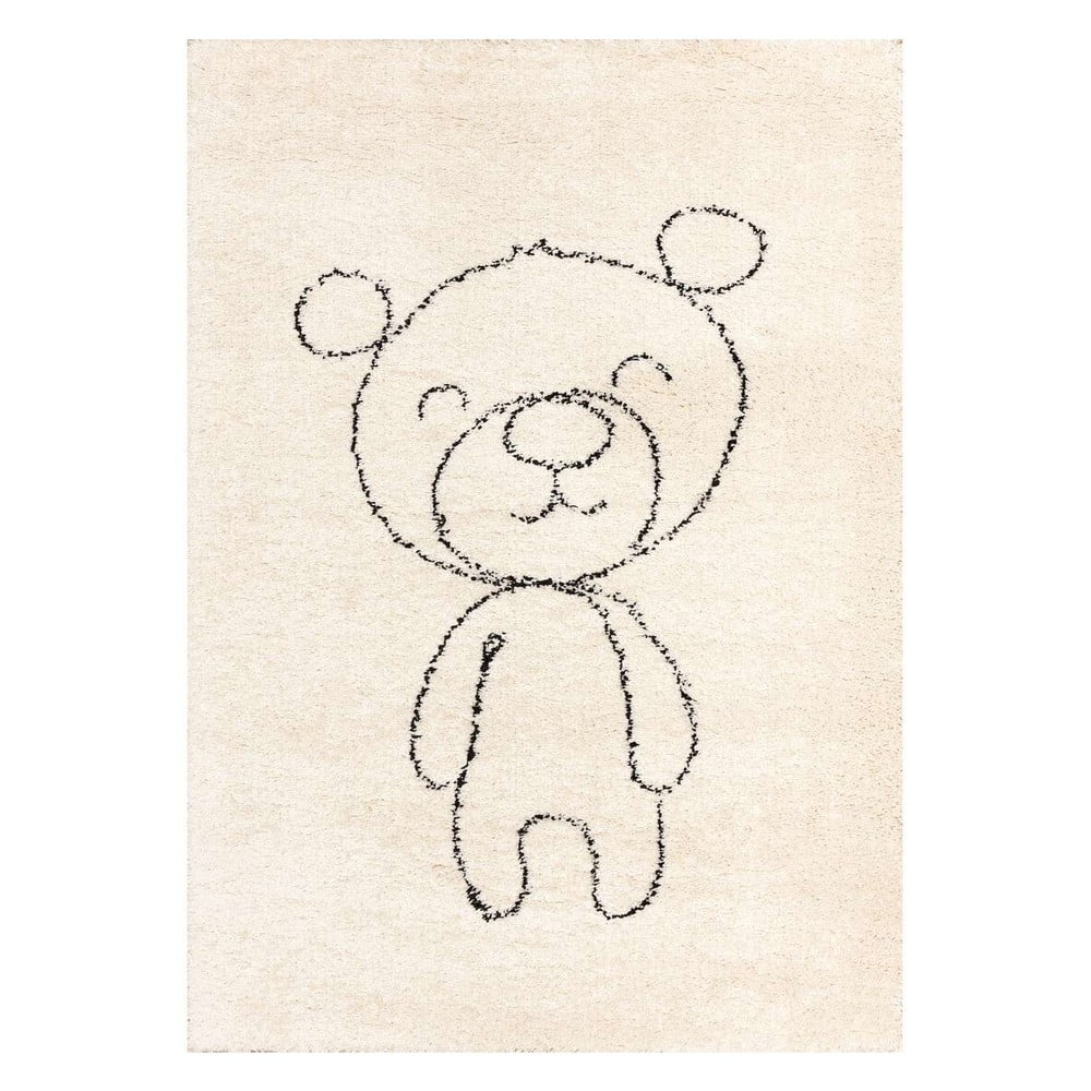 E-shop Béžový antialergénny detský koberec 170x120 cm Teddy Bear - Yellow Tipi