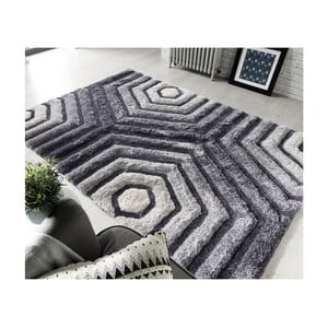 Sivý koberec Flair Rugs Hexagon Grey, 160 × 230 cm