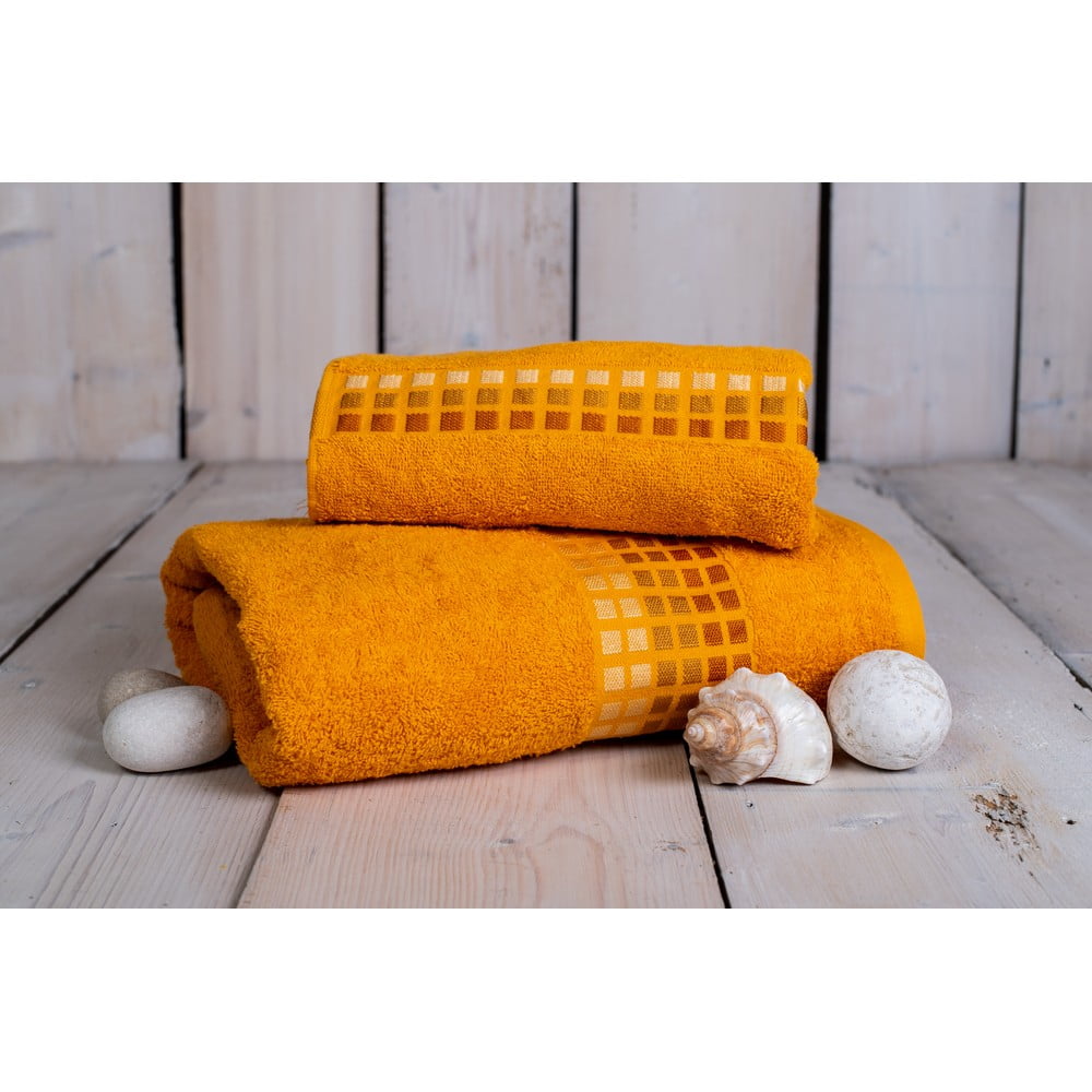 E-shop Oranžový bavlnený uterák 100x50 cm Darwin - My House