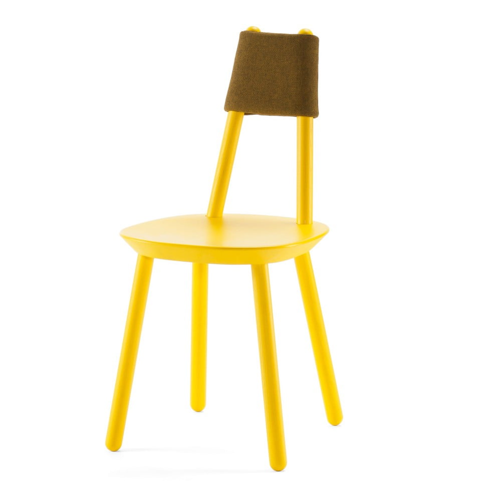 E-shop Žltá stolička z masívu EMKO Naïve