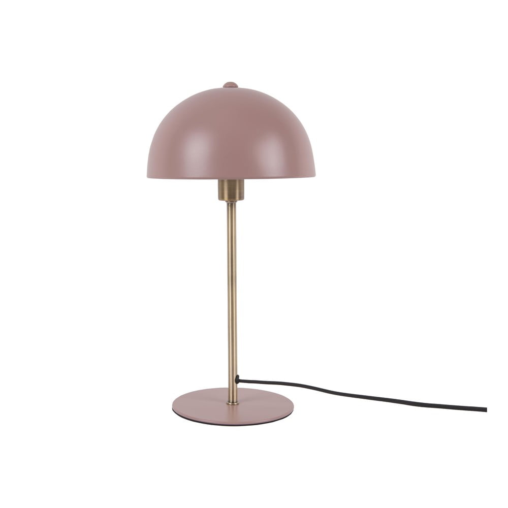 E-shop Ružová stolová lampa s detailmi v zlatej farbe Leitmotiv Bonnet