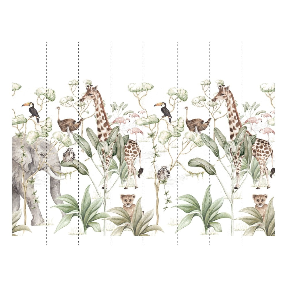 Papierová detská tapeta 400 cm x 280 cm Savanna Adventure – Dekornik