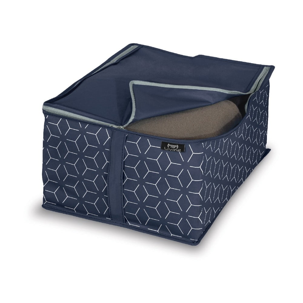 E-shop Tmavomodrý úložný box Domopak Metrik, 40 x 30 cm