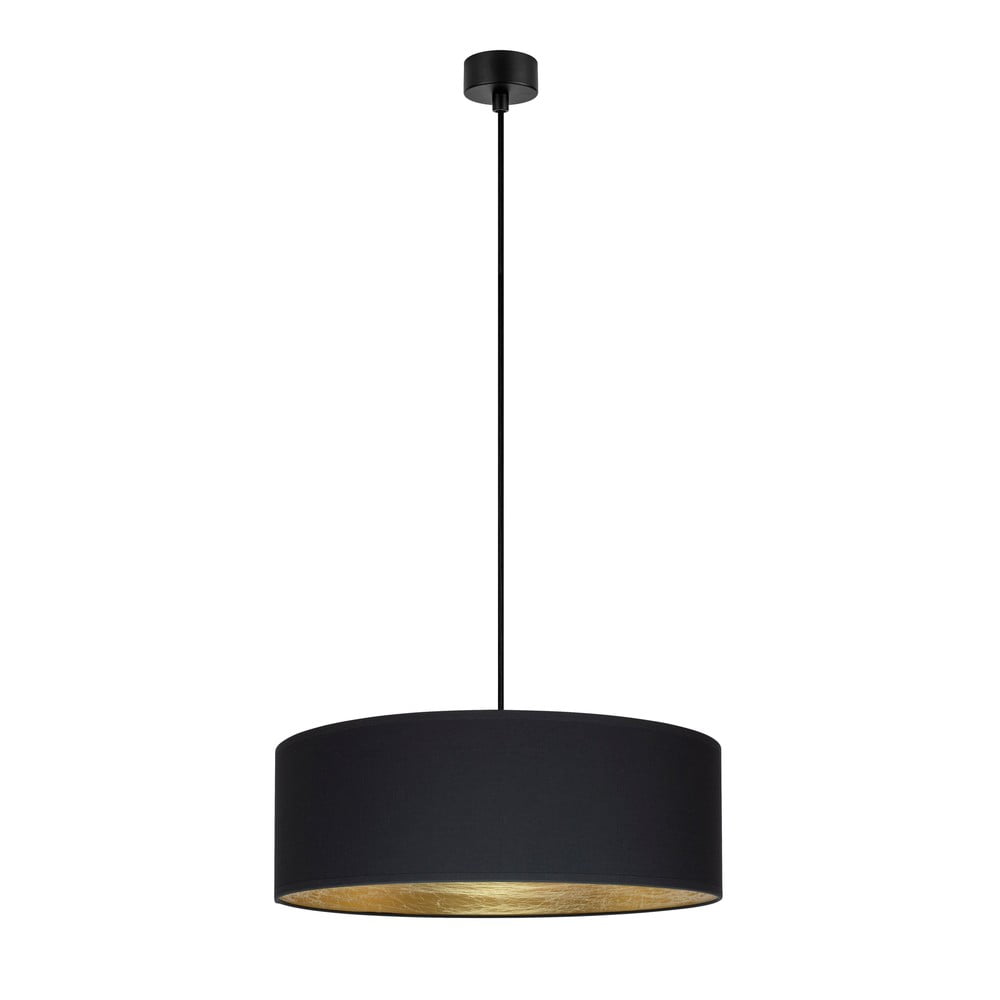 Závesné svietidlo v čierno-zlatej farbe Bulb Attack Tres, ⌀ 45 cm