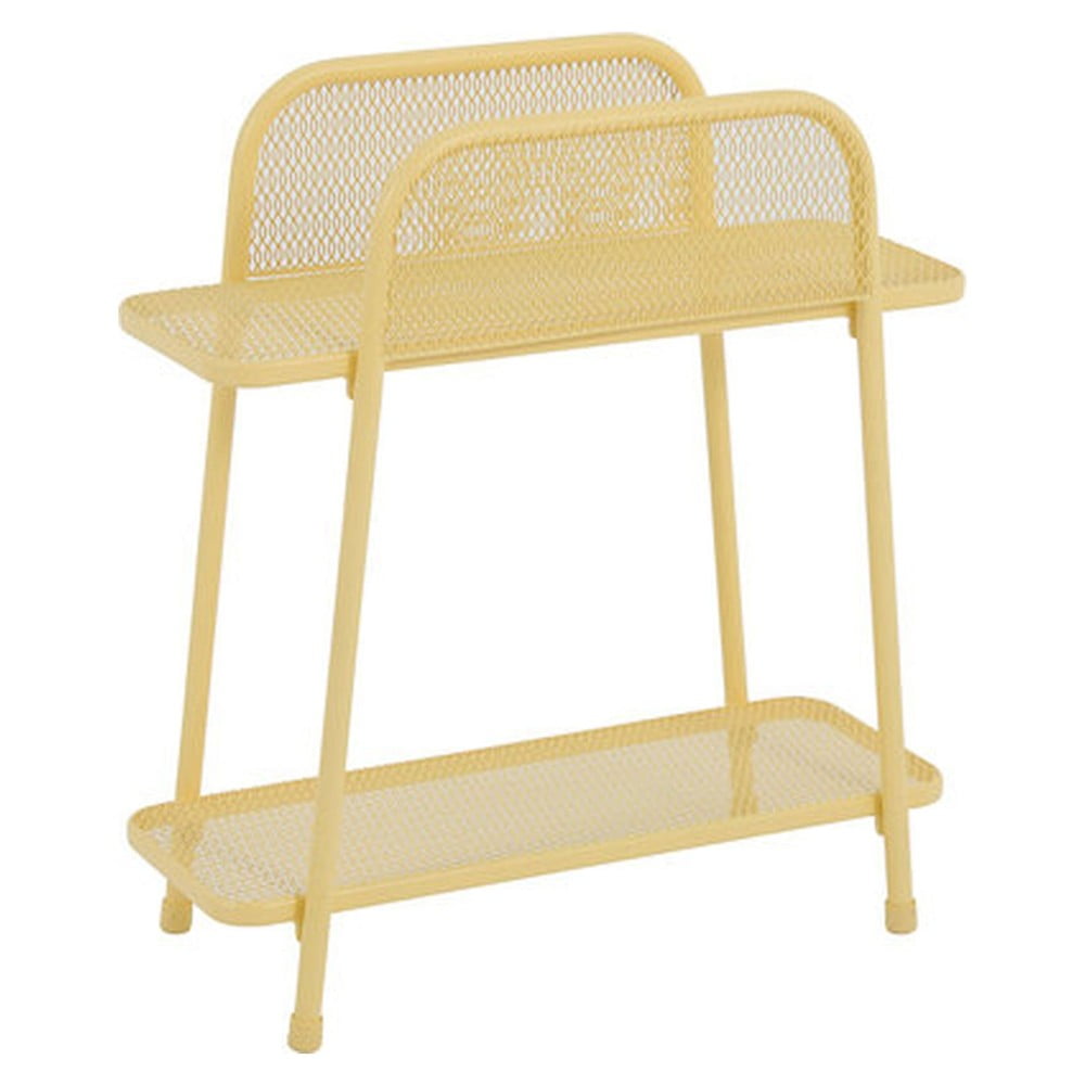 E-shop Žltý kovový odkladací stolík na balkón Garden Pleasure MWH, výška 70 cm
