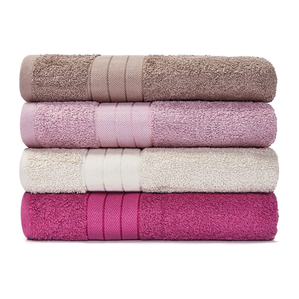 E-shop Súprava 4 bavlnených uterákov Bonami Selection Siena, 50 x 100 cm
