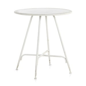 Biely kovový barový stolík Geese Industrial Style, výška 75 cm