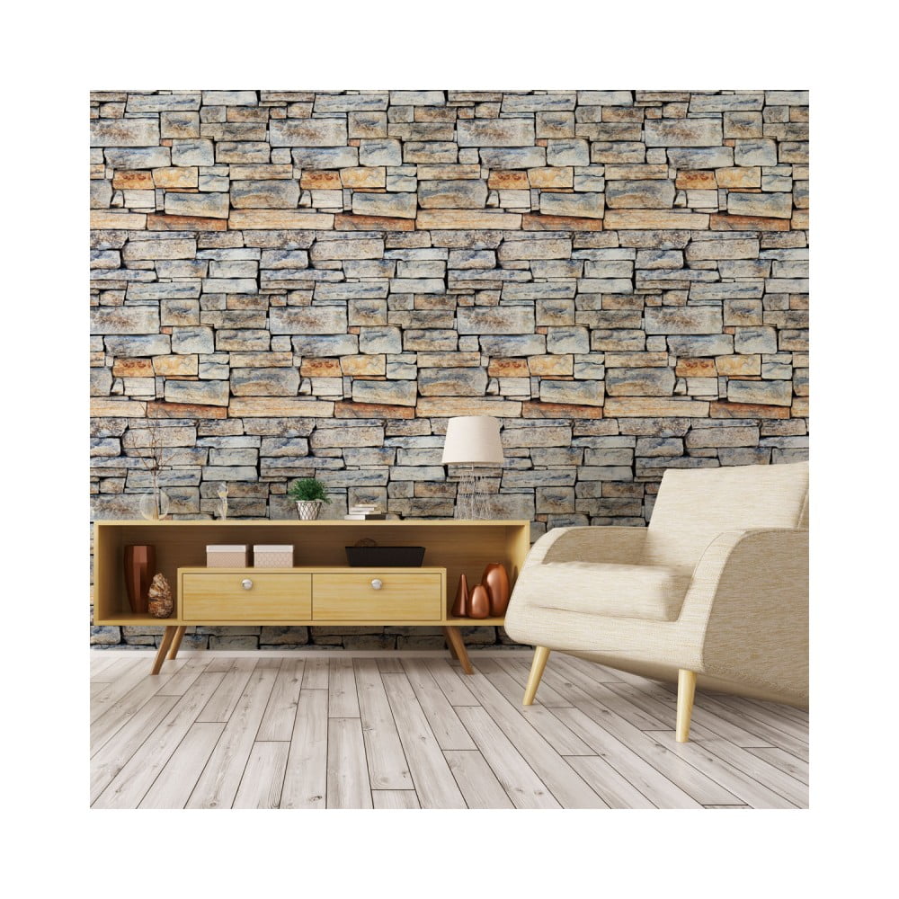 Obrázok Nástenná samolepka Ambiance Wall Decal Materials Stones of Carthage, 40 × 40 cm