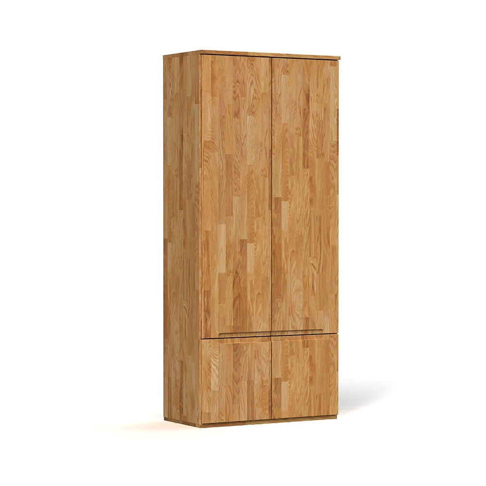 E-shop Šatníková skriňa z dubového dreva 90x206 cm Vento 2 - The Beds