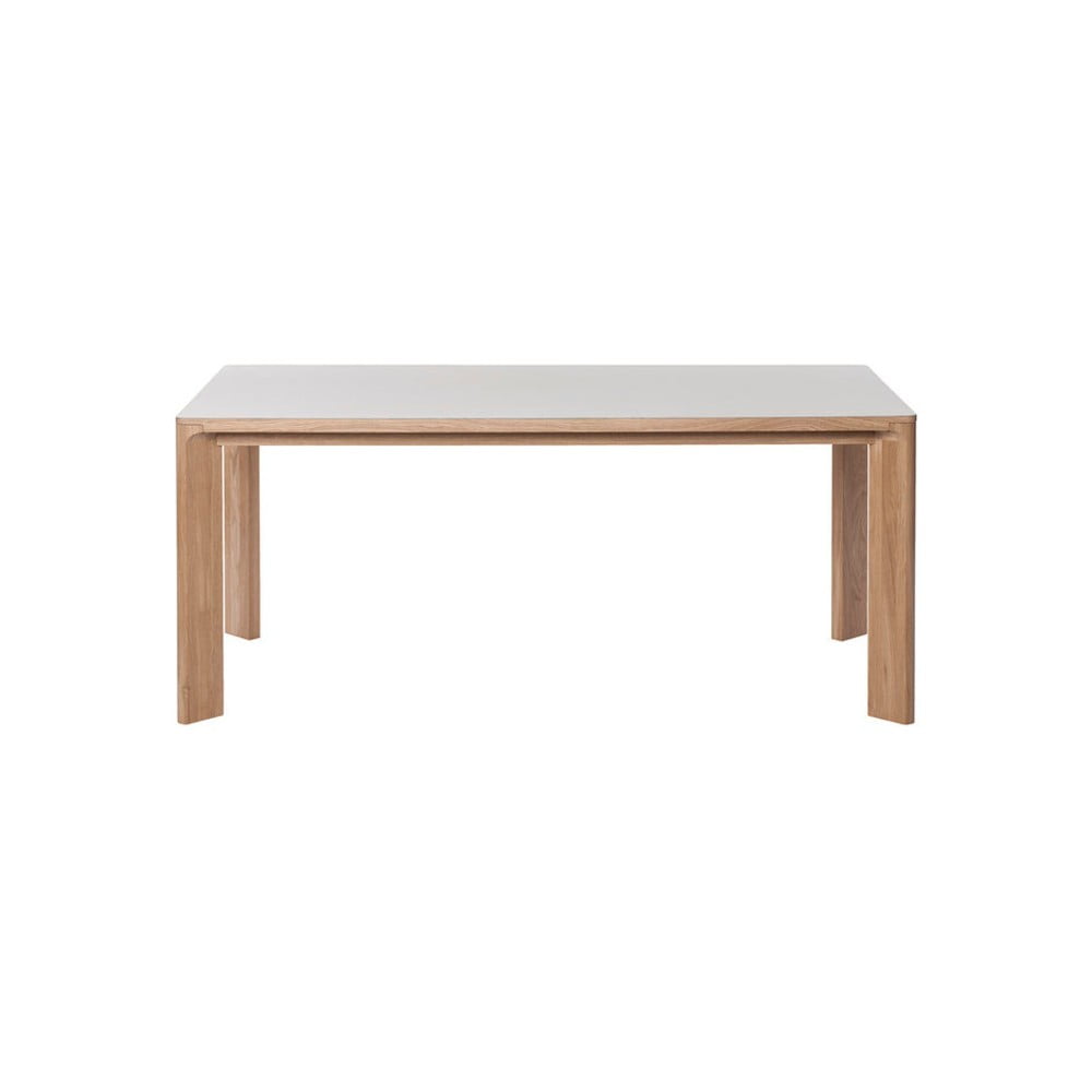Jedálenský stôl z dubového dreva s krémovými detailmi Another Brand Lastra, 180 x 90 cm