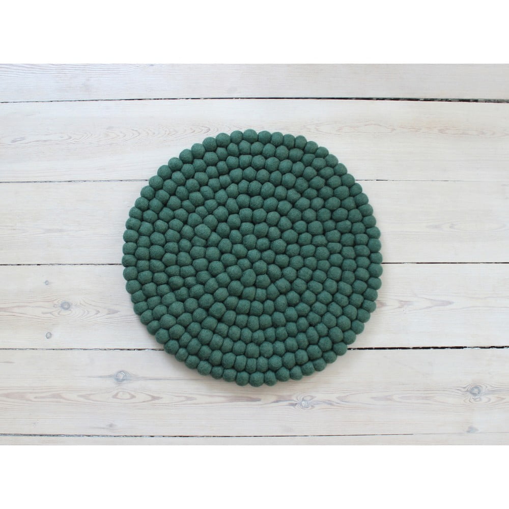 Obrázok Tmavo zelený guľôčkový vlnený podsedák Wooldot Ball Chair Pad, ⌀ 39 cm