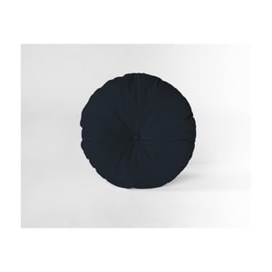 Okrúhly dekoratívny vankúš so zamatovým poťahom Velvet Atelier Blue Navy, Ø 45 cm