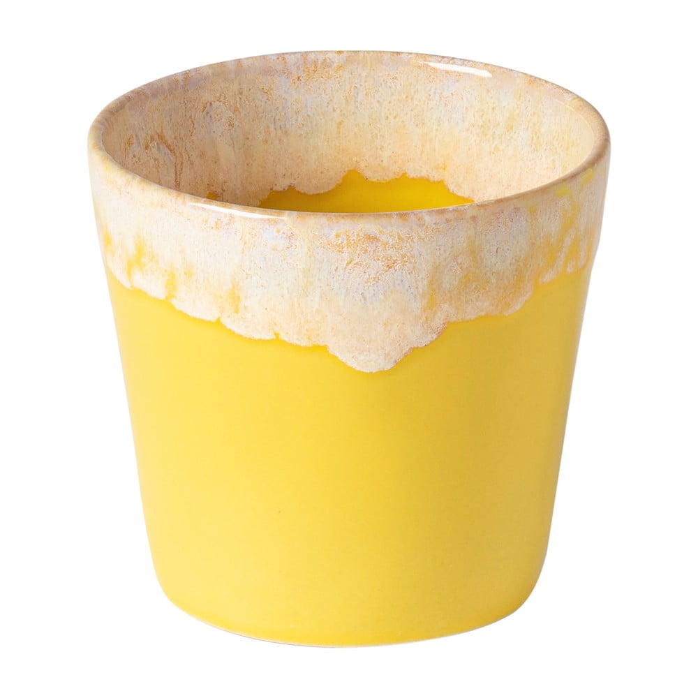 E-shop Bielo-žltý kameninový hrnček na espresso Costa Nova, 200 ml