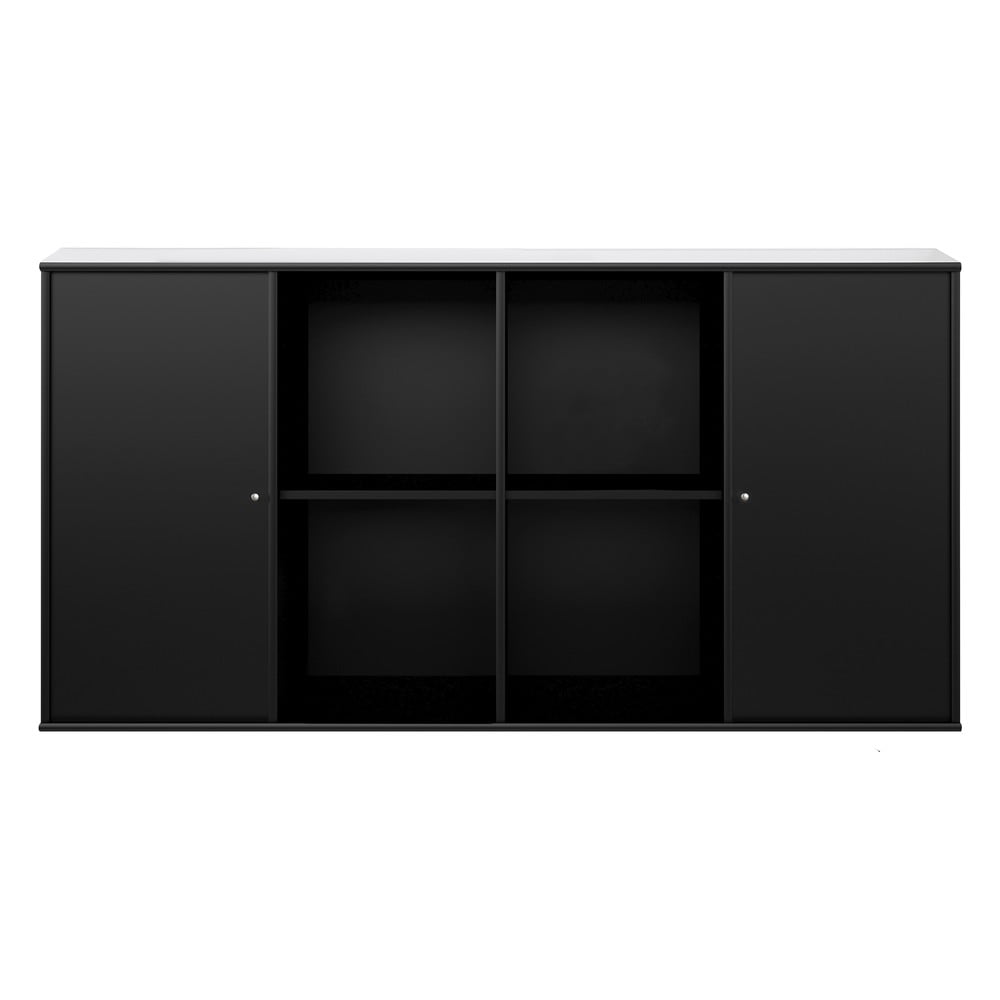E-shop Čierna nástenná komoda Hammel Mistral Kubus, 136 x 69 cm