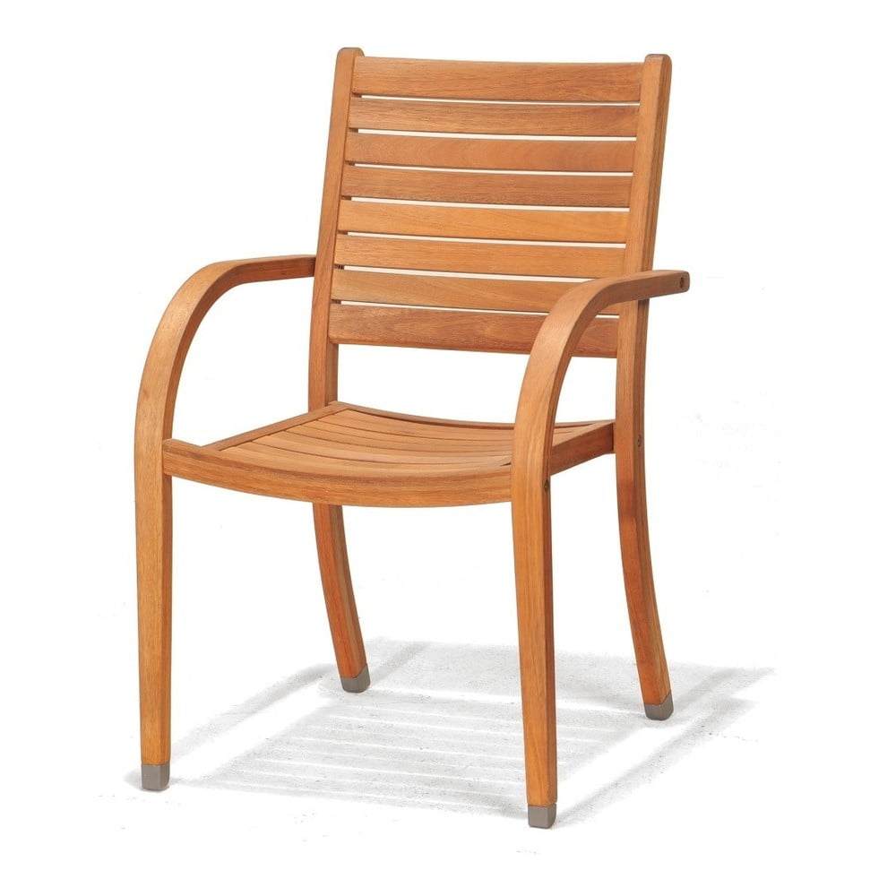 Záhradná stolička z eukalyptového dreva s opierkami D2 Catalina