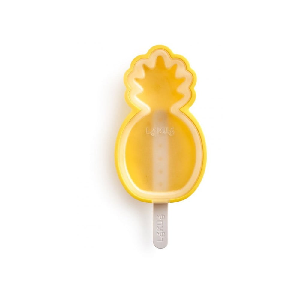 E-shop Žltá silikónová forma na zmrzlinu v tvare ananásu Lékué