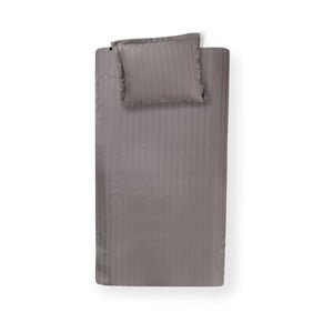 Hnedé bavlnené posteľné obliečky Damai Linea Cement, 200 x 140 cm