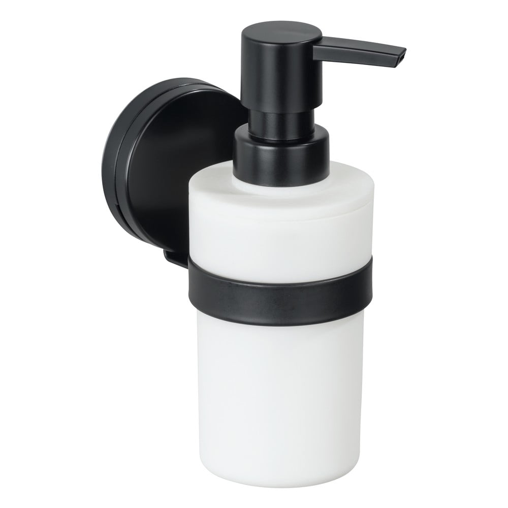 E-shop Čierno-biely nástenný dávkovač mydla Wenko Static-Loc® Plus