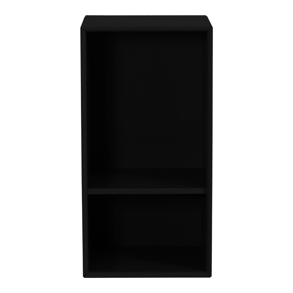 E-shop Čierna nástenná knižnica Tenzo Z Halfcube, 70 x 36 cm