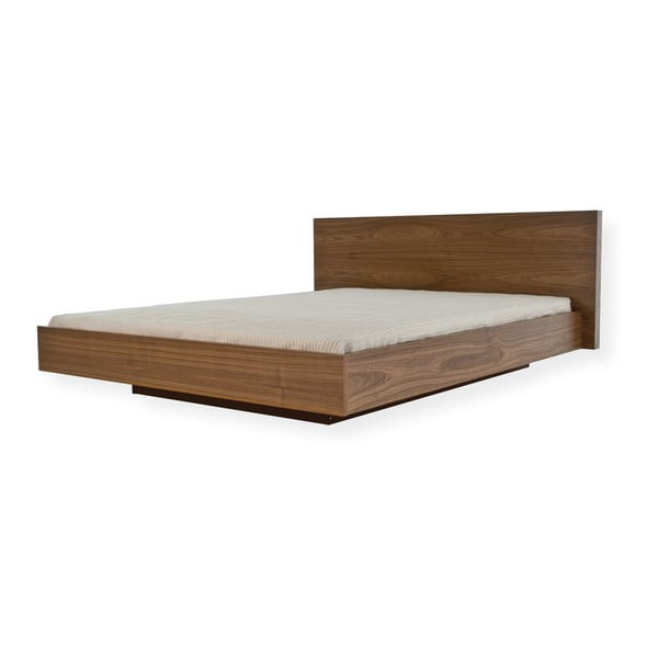 Hnedá posteľ TemaHome Float, 180 × 200 cm