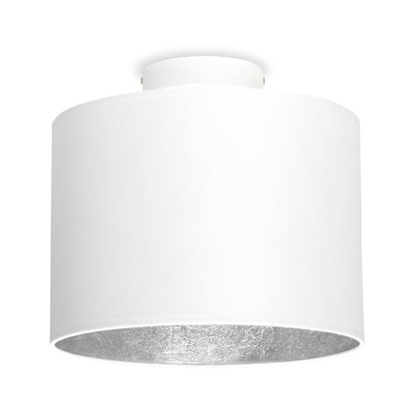 Biele stropné svietidlo s detailom v striebornej farbe Sotto Luce MIKA, Ø 25 cm