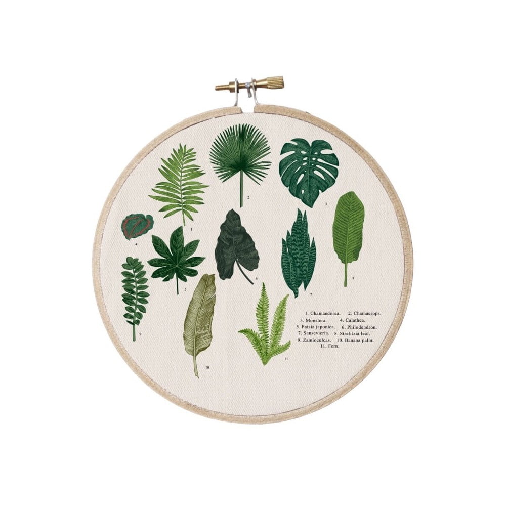 E-shop Nástenná dekorácia Surdic Stitch Hoop Leafes Index, ⌀ 27 cm