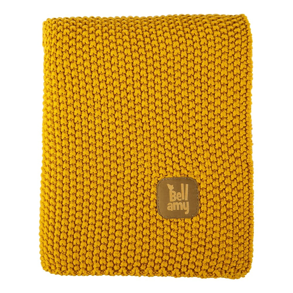 E-shop Žltá bavlnená detská deka 100x80 cm Honey - BELLAMY