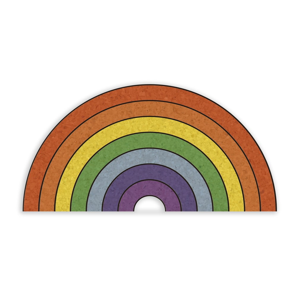 E-shop Korková nástenka v tvare dúhy Really Nice Things Rainbow, 70 x 50 cm