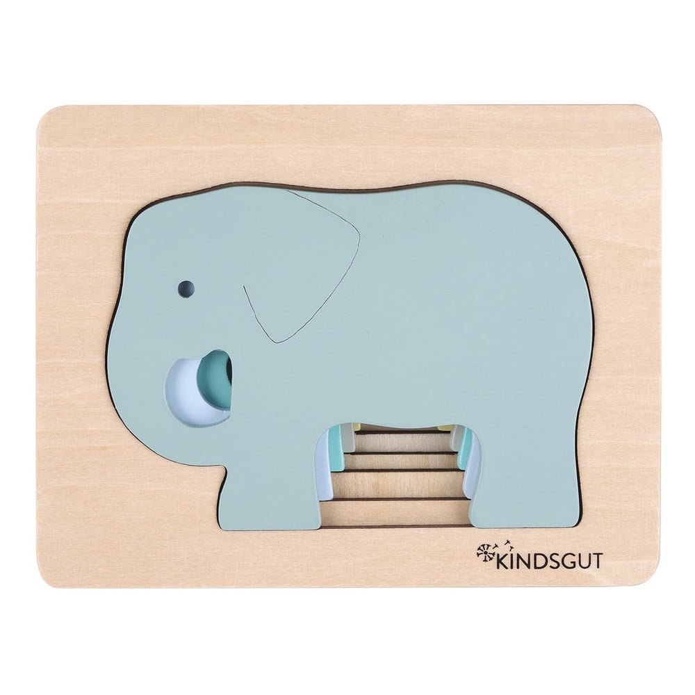 E-shop Drevené detské puzzle Kindsgut Elephant