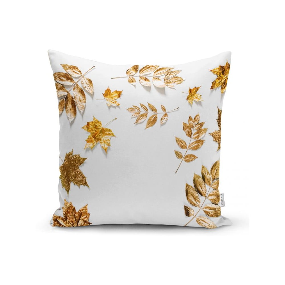 E-shop Obliečka na vankúš Minimalist Cushion Covers Golden Leaves, 42 x 42 cm