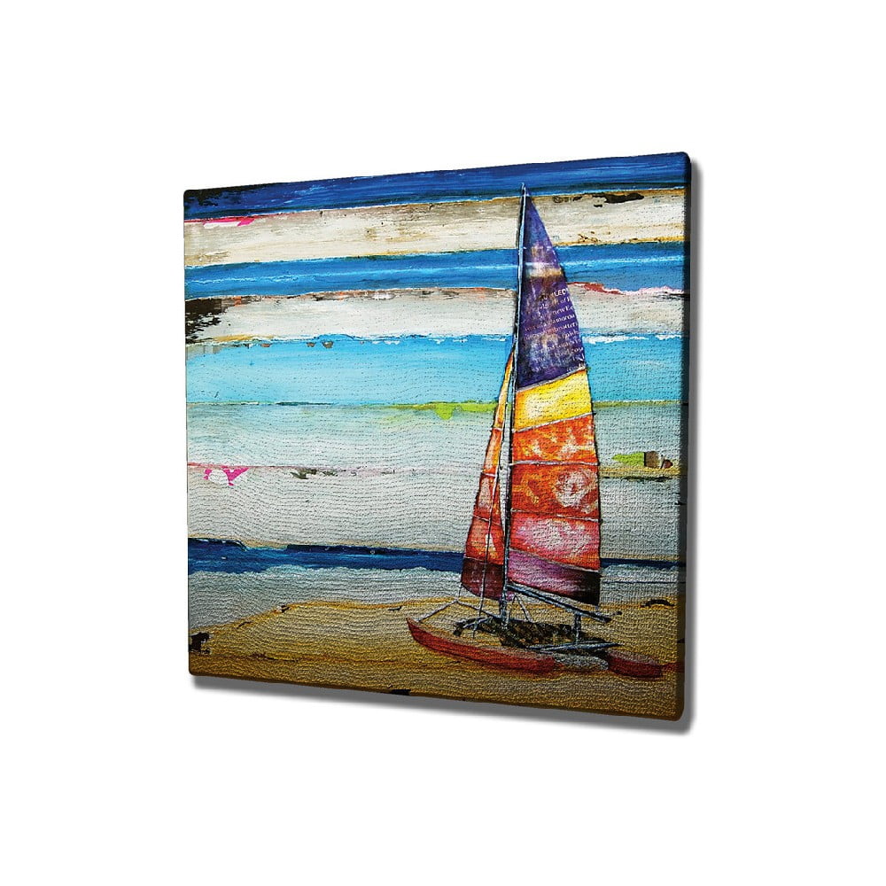 E-shop Nástenný obraz na plátne Boat, 45 × 45 cm