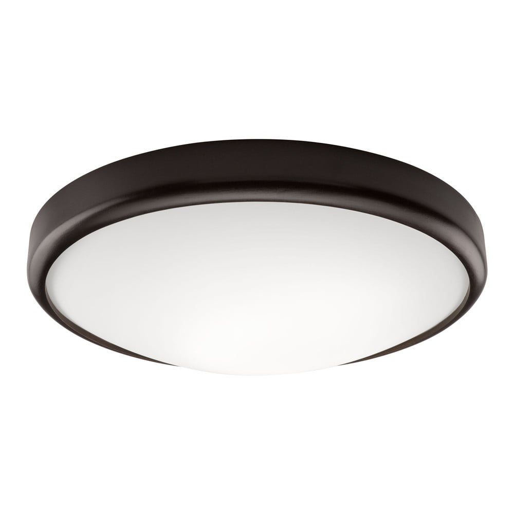 E-shop Čierne stropné svietidlo so skleneným tienidlom - LAMKUR