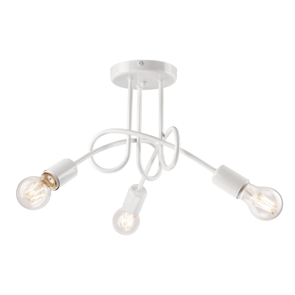 E-shop Biele závesné svietidlo pre 3 žiarovky Lamkur Camilla