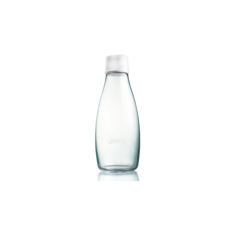 E-shop Mliečnobiela sklenená fľaša ReTap s doživotnou zárukou, 500 ml