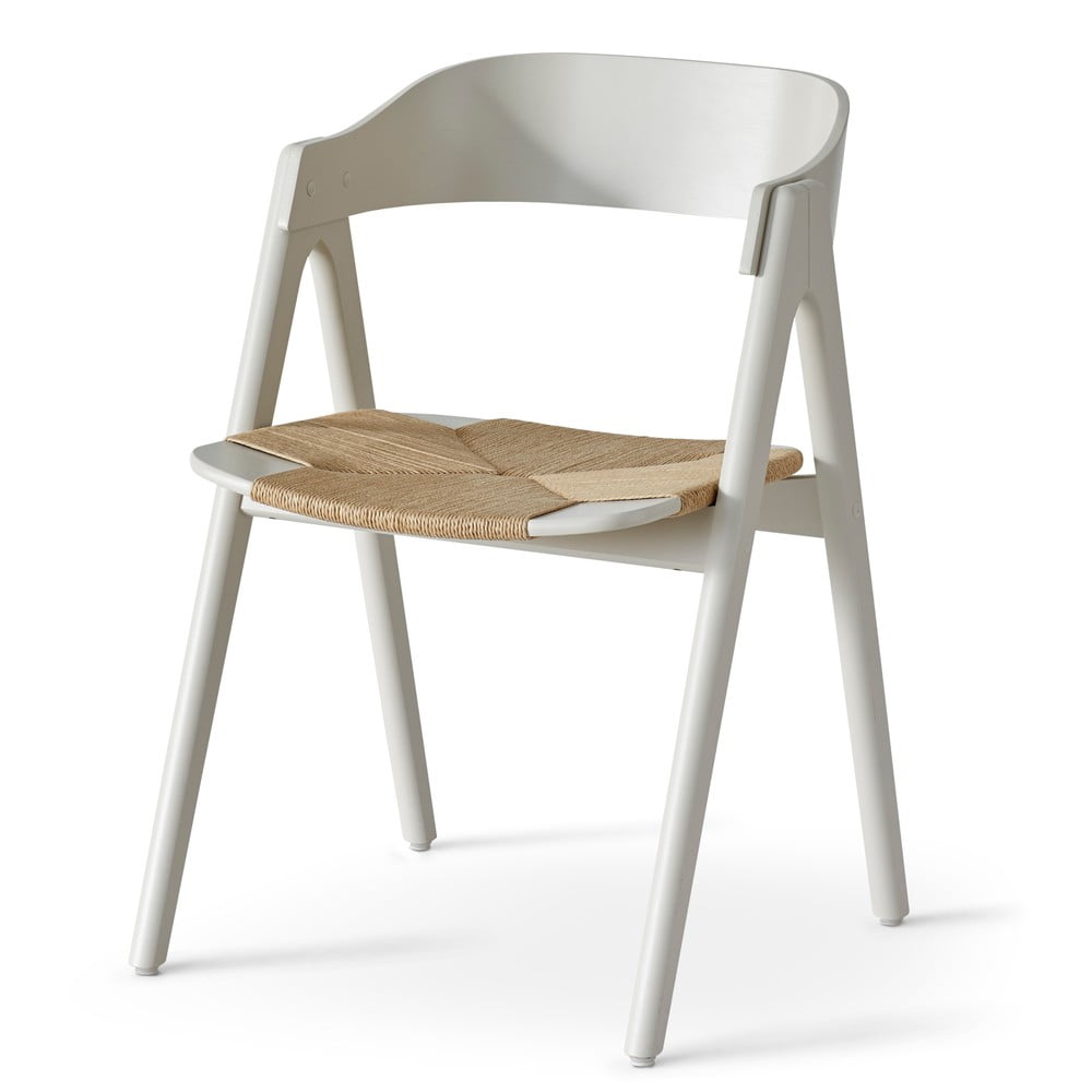 E-shop Béžová jedálenská stolička z bukového dreva s ratanovým sedákom Findahl by Hammel Mette