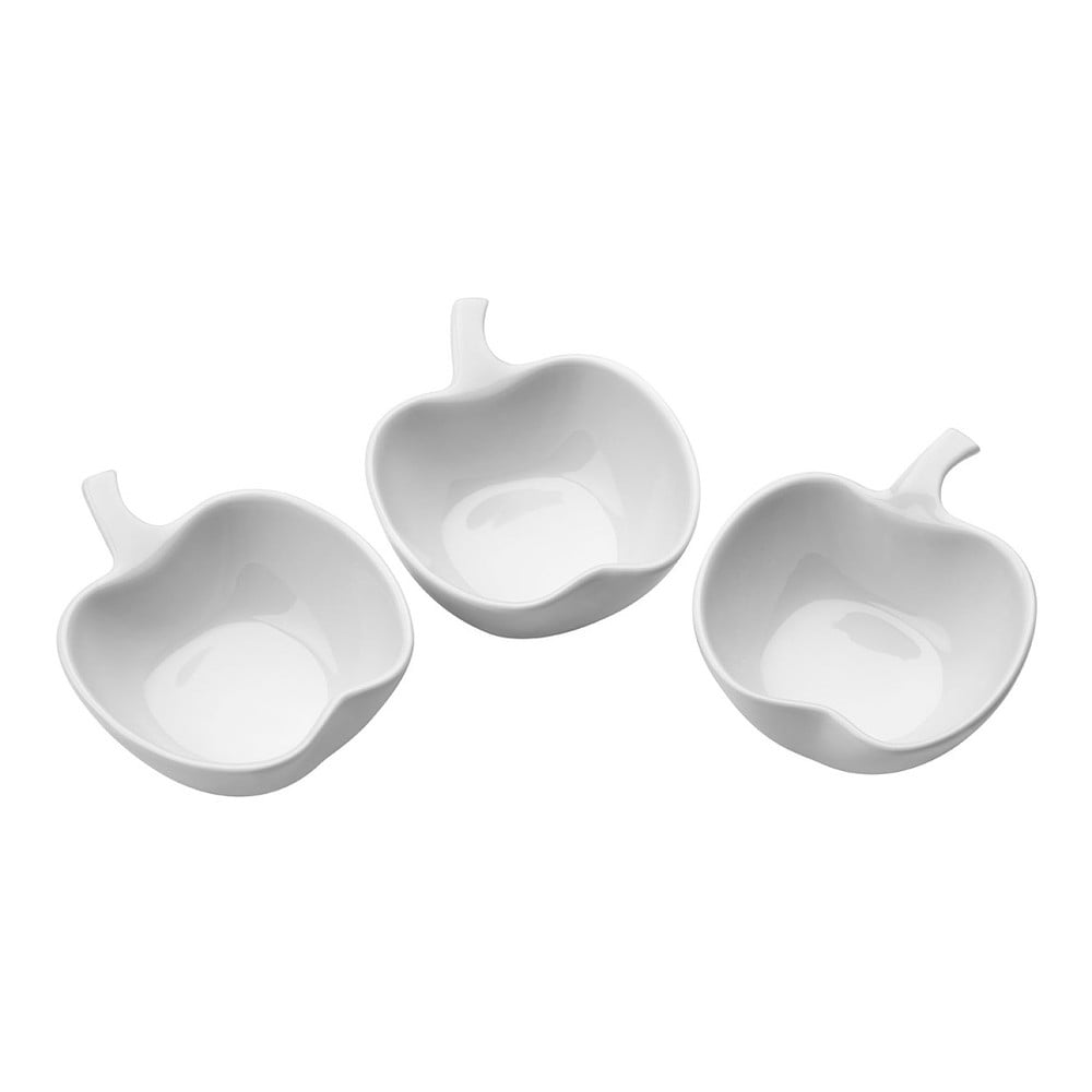 Obrázok Sada 3 porcelánových servírovacích misiek Premier Housewares Apple Shape