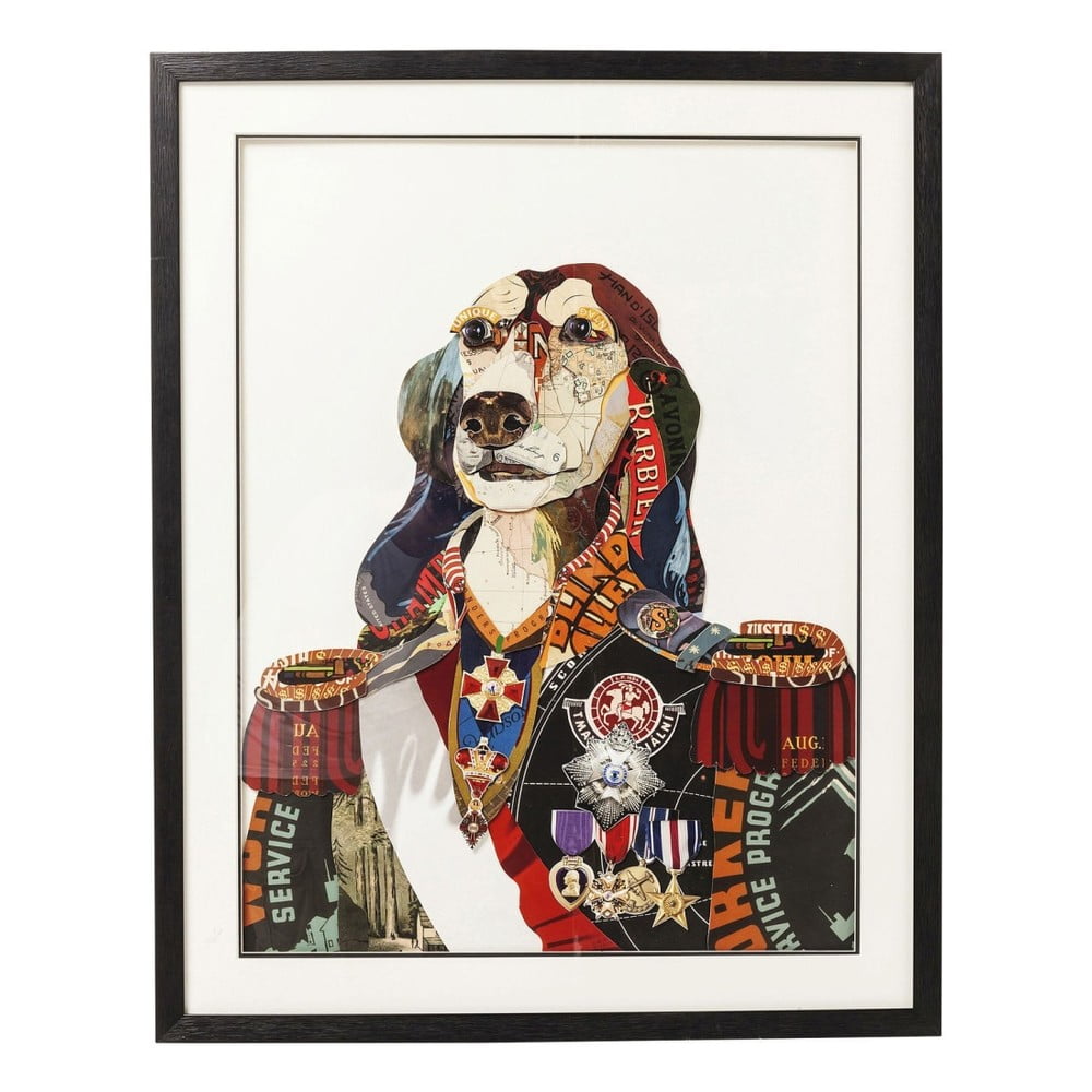 Obrázok Obraz Kare Design Art General Dog, 72 × 90 cm