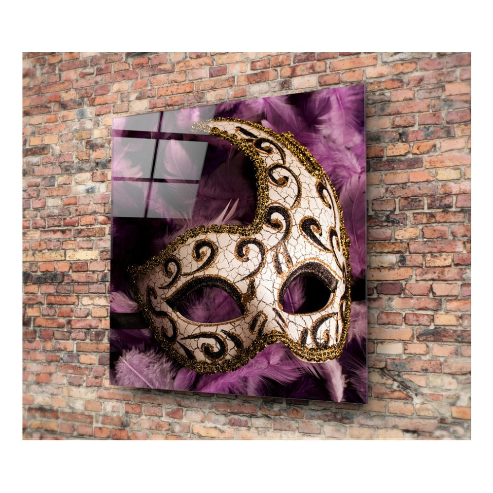 Obrázok Sklenený obraz 3D Art Mask, 40 × 40 cm