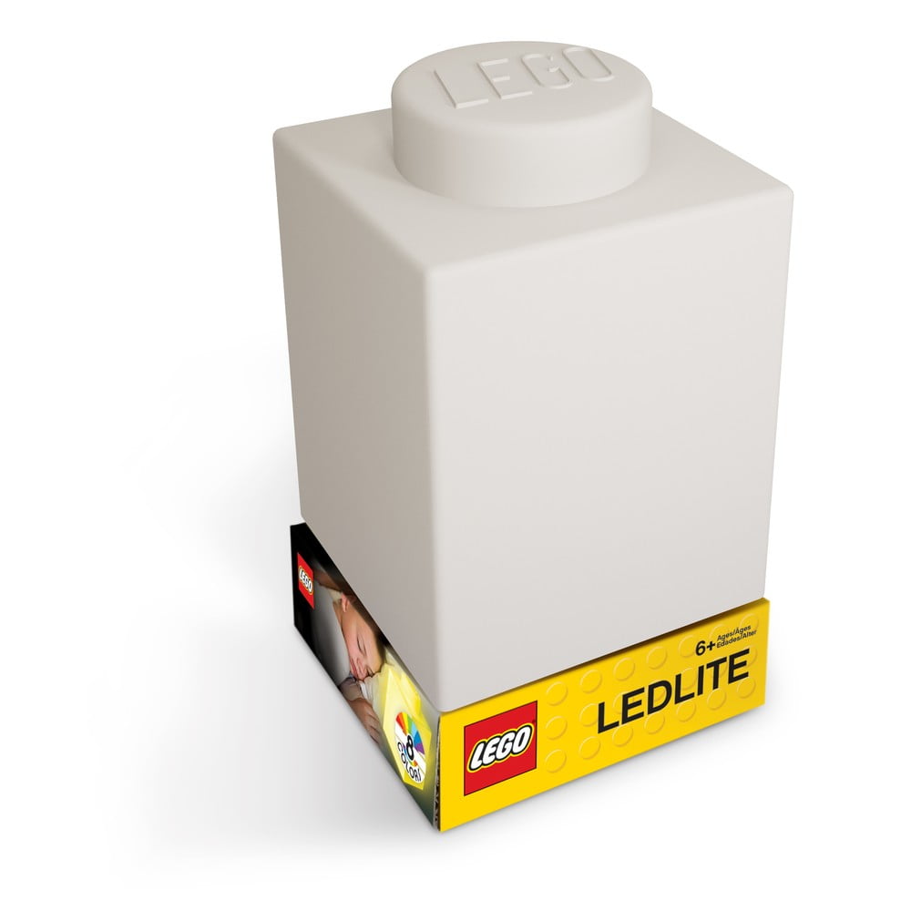 E-shop Biele silikónové nočné svetielko LEGO® Classic Brick