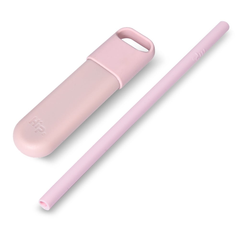 E-shop Ružová slamka s obalom HIP SqueakyCleanStraw™